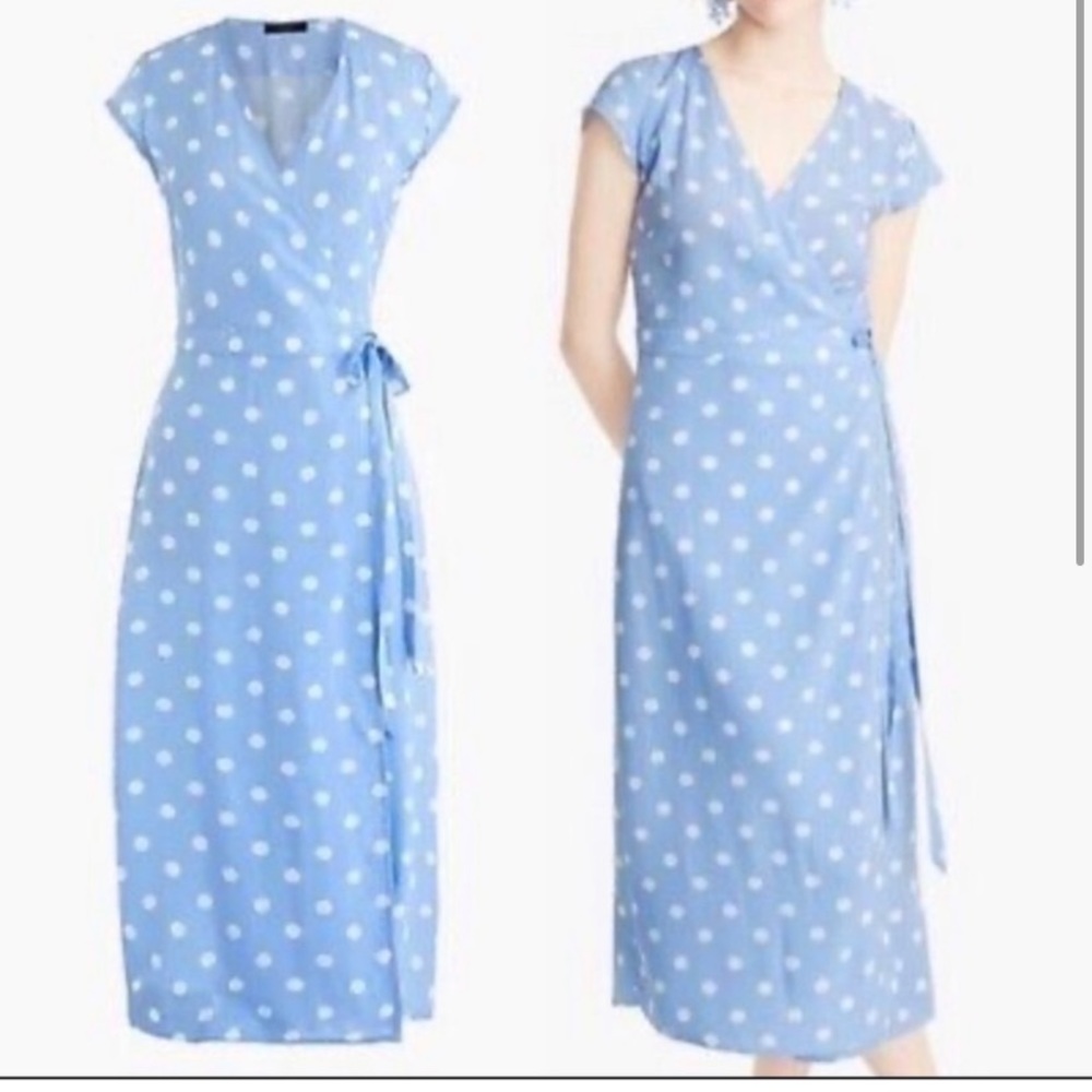 Gently Used - JCrew Polka Dot Wrap Dress